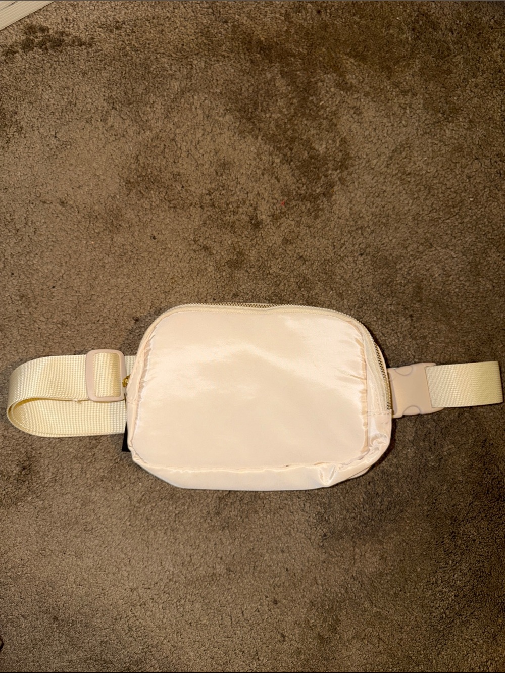 Cream Women's Belt Bag - Minimal Nylon Crossbody